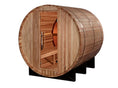 Load image into Gallery viewer, Golden Designs “Zurich” 4-Person Traditional Barrel Sauna with Bronze Privacy Glass Full View 3