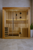 Load image into Gallery viewer, 2025 Golden Designs Updated "Copenhagen" 3 Person Traditional Sauna (GDI-7389-02) Full View
