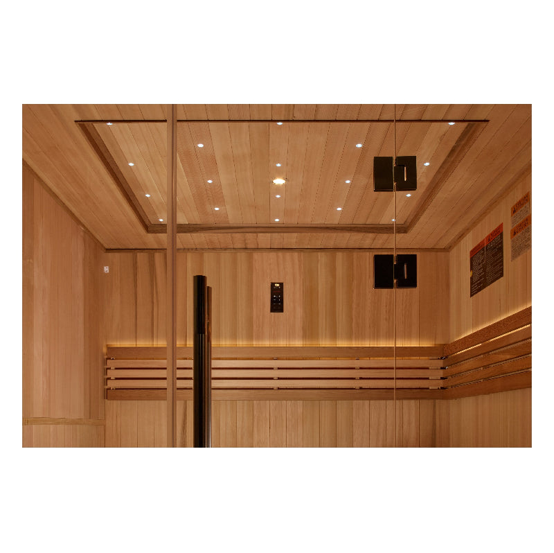 2025 Golden Designs Updated "Osla" 6 Person Traditional Sauna (GDI-7689-02) Inside View