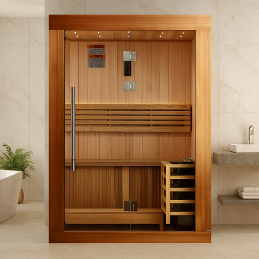 2025 Golden Designs Updated "Sundsvall" 2 Person Traditional Sauna (GDI-7289-02) Full View