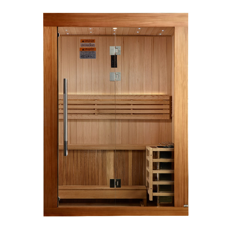 2025 Golden Designs Updated "Sundsvall" 2 Person Traditional Sauna (GDI-7289-02) Full View 2