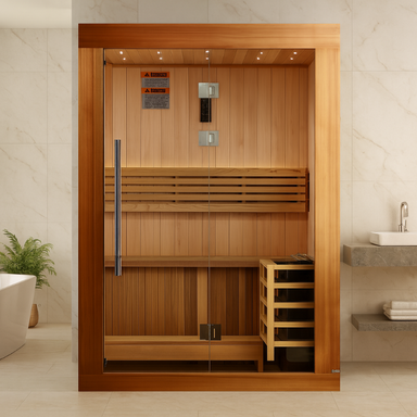 2025 Golden Designs Updated "Sundsvall" 2 Person Traditional Sauna (GDI-7289-02) Full View