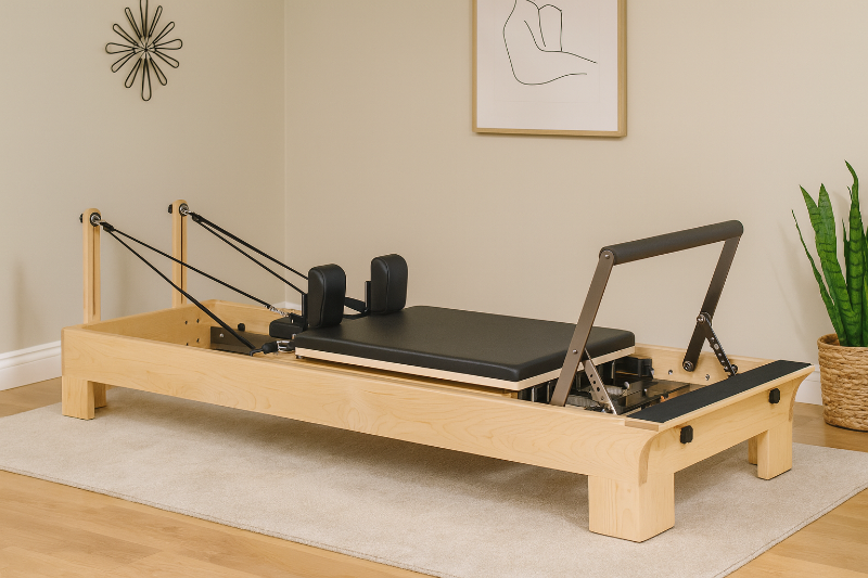 Elina Pilates Wooden Reformer – Classic Studio Reformer with Beechwood Frame