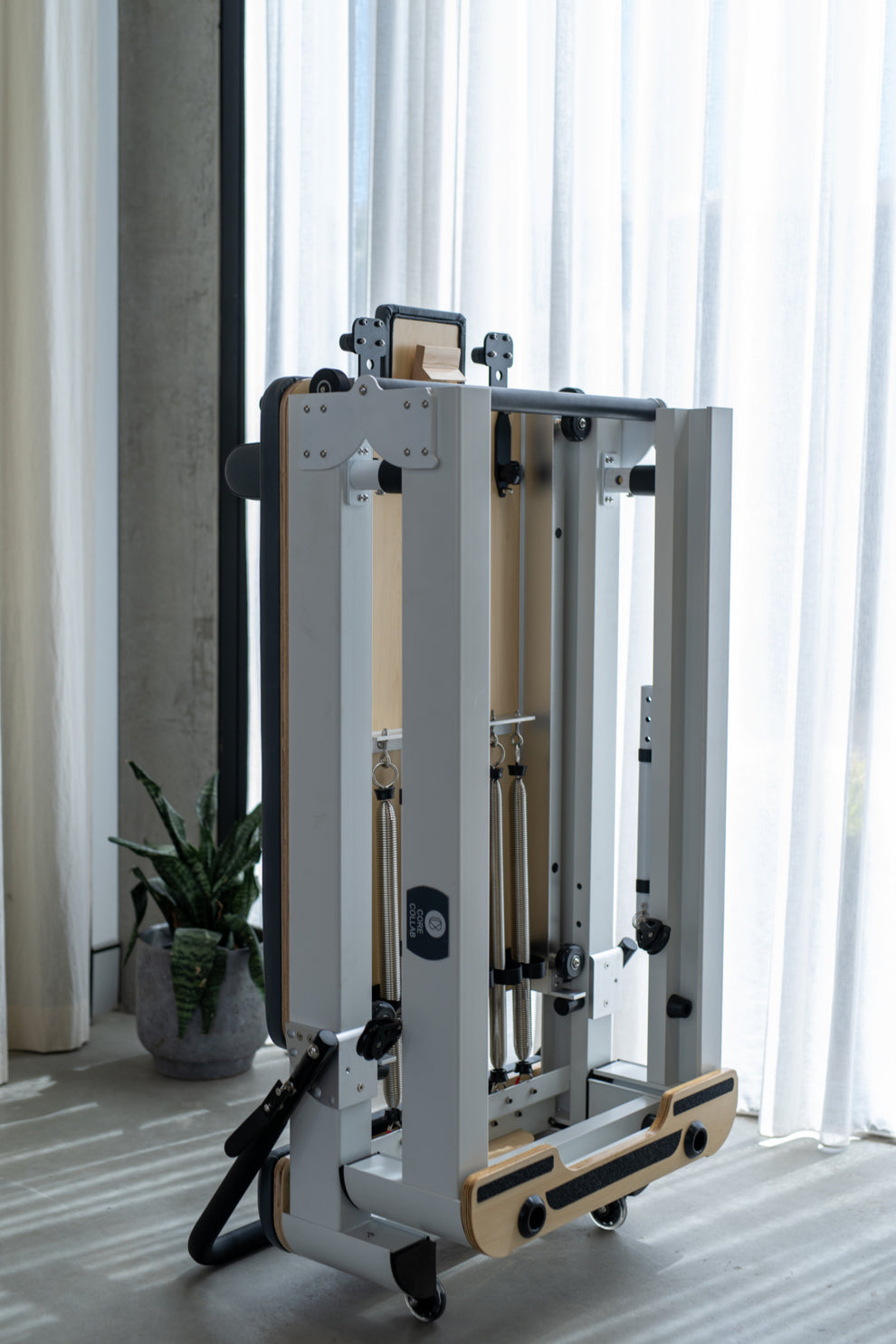 CoreCollab Queen Foldable Pilates Reformer Folded View 3