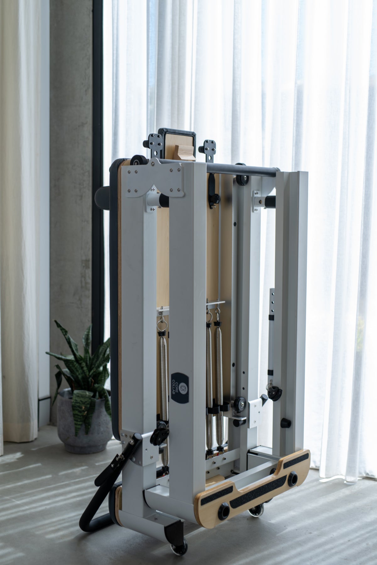 CoreCollab Queen Foldable Pilates Reformer Folded View 3