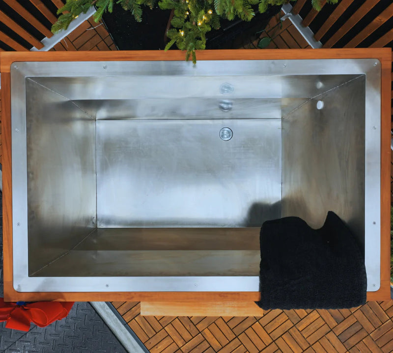 Cuboid Cold Plunge — Premium Stainless Steel Ice Bath System Full View 4