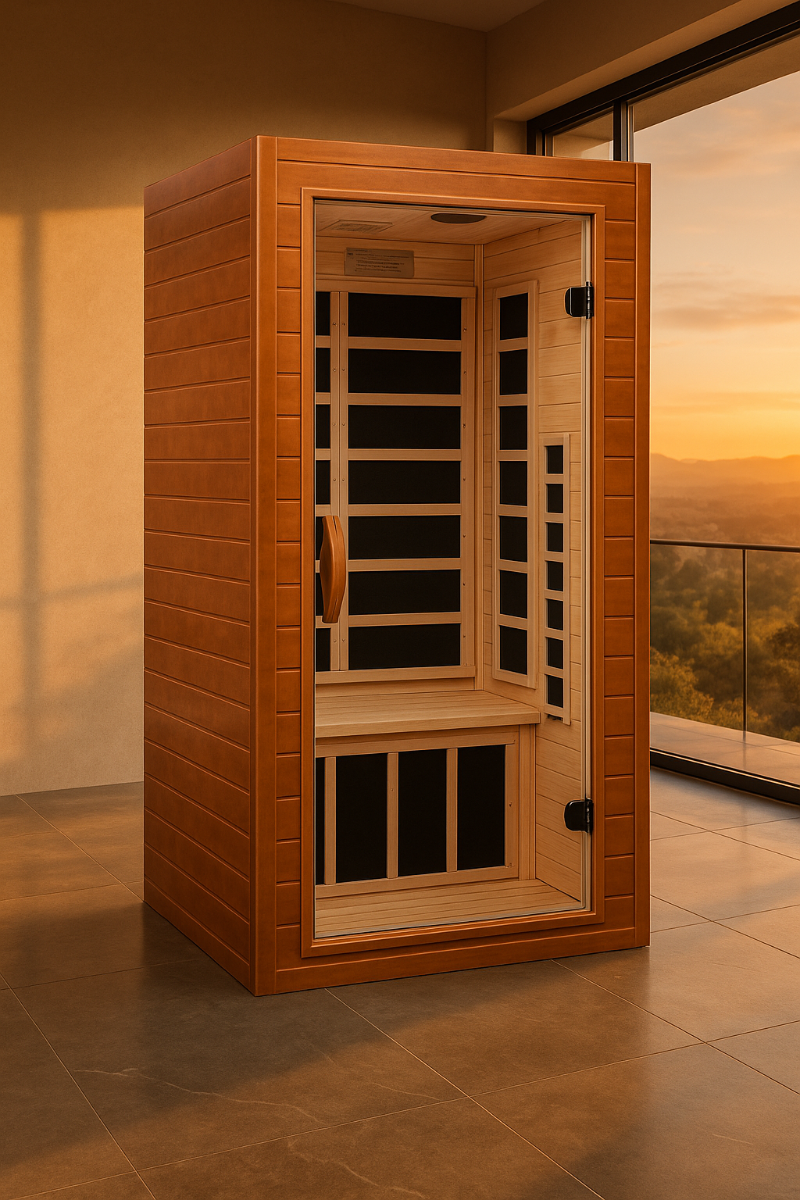 Dynamic “Avila” 1-2 Person Low EMF FAR Infrared Sauna Full View 2