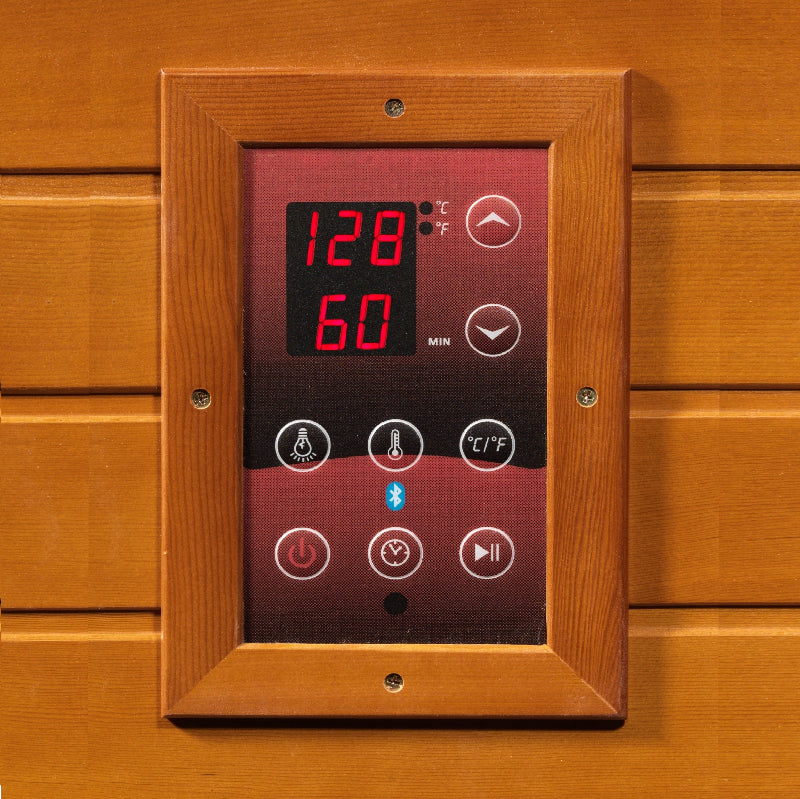 Dynamic “San Marino” 2-Person Low EMF FAR Infrared Sauna Screen View