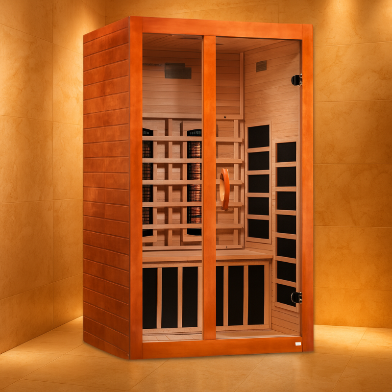 Dynamic “Santiago” 2-Person Full Spectrum Infrared Sauna Full View 2
