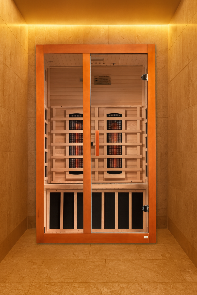 Dynamic “Santiago” 2-Person Full Spectrum Infrared Sauna Full View