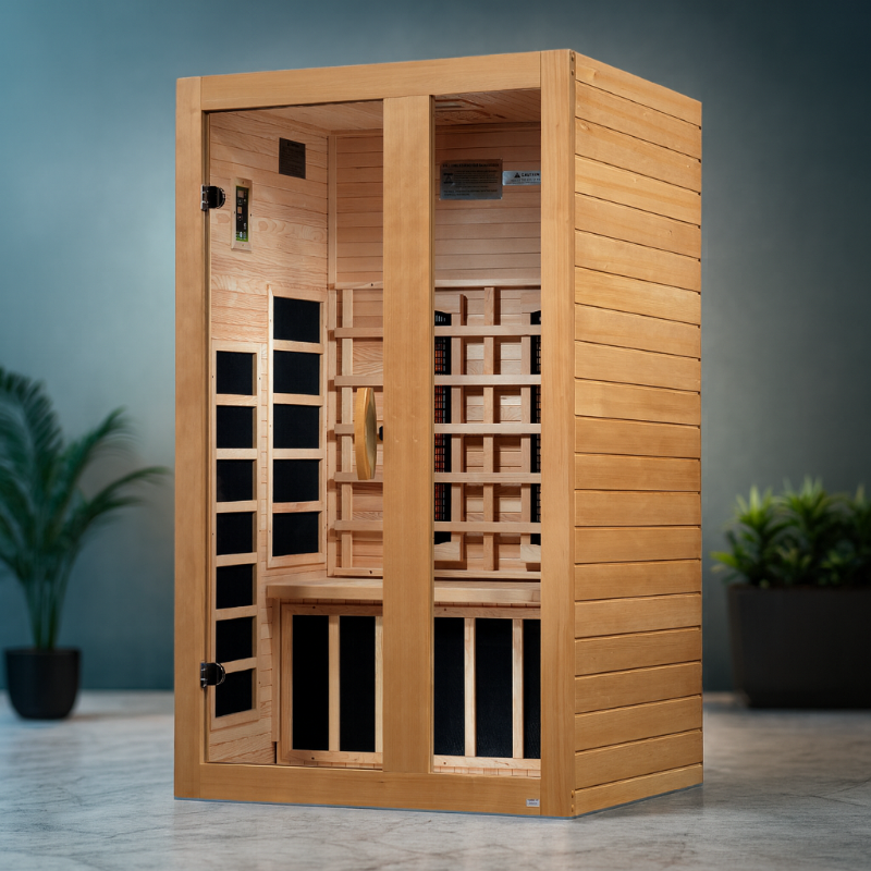 Dynamic “Serena” 2-Person Full Spectrum Infrared Sauna (2026 Model) Full View