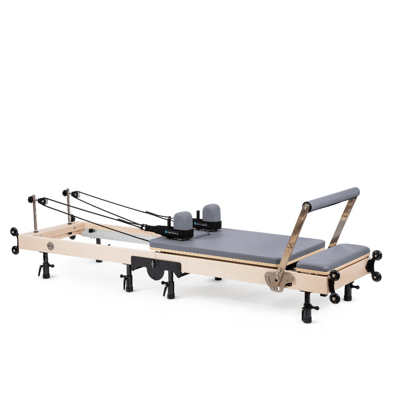 Elina Pilates Fold Reformer For Home Gray Full View 3