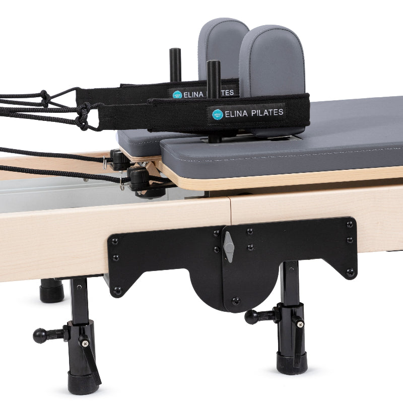 Elina Pilates Fold Reformer For Home Gray Side View 2