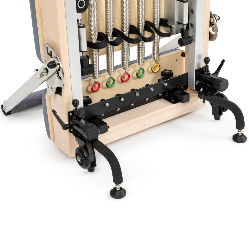Elina Pilates Vertical Reformer For Home Gray Folded Back View