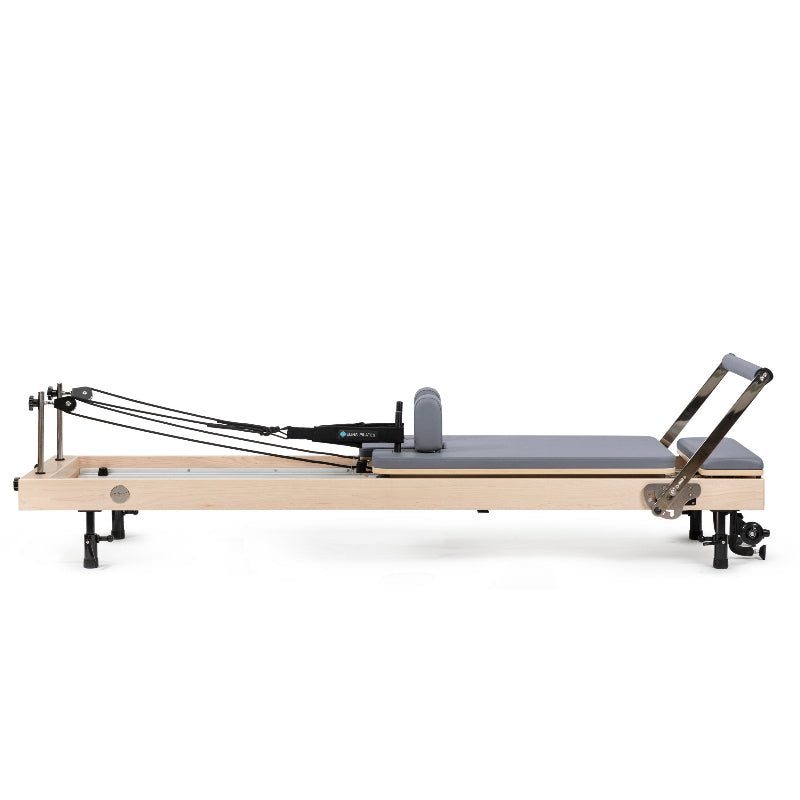 Elina Pilates Vertical Reformer For Home Gray Folded Full View