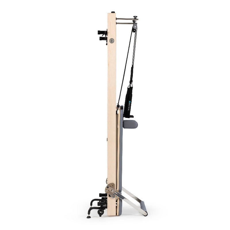 Elina Pilates Vertical Reformer For Home Gray Folded Side View