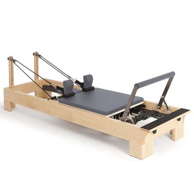 Elina Pilates Wooden Reformer Gray Full View