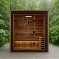 Load image into Gallery viewer, Golden Designs “Drammen” 3-Person Traditional Indoor/Outdoor Sauna Full View
