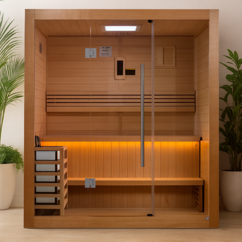 Golden Designs "Forssa" 3-4 Person Traditional Sauna (GDI-7203-01) Full View