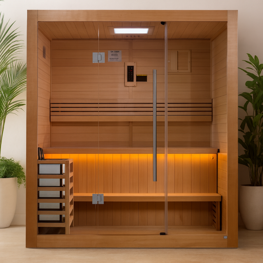 Golden Designs "Forssa" 3-4 Person Traditional Sauna (GDI-7203-01) Full View