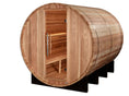 Load image into Gallery viewer, Golden Designs “Klosters” 6-Person Traditional Barrel Sauna Full View 2
