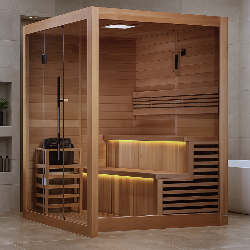 Golden Designs "Kuusamo" 6 Person Traditional Sauna (GDI-7206-01) Full View