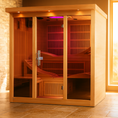 Load image into Gallery viewer, Golden Designs “Monaco” 6-Person Near Zero EMF FAR Infrared Sauna Full View
