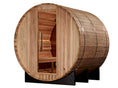 Load image into Gallery viewer, Golden Designs “Zurich” 4-Person Traditional Barrel Sauna with Bronze Privacy Glass Full View 2
