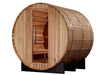 Golden Designs “Zurich” 4-Person Traditional Barrel Sauna with Bronze Privacy Glass Full View 2