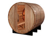 Golden Designs “Zurich” 4-Person Traditional Barrel Sauna with Bronze Privacy Glass Full View 3