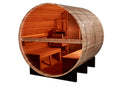 Load image into Gallery viewer, Golden Designs “Zurich” 4-Person Traditional Barrel Sauna with Bronze Privacy Glass Full View 4
