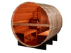 Golden Designs “Zurich” 4-Person Traditional Barrel Sauna with Bronze Privacy Glass Full View 4