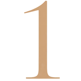 Large beige number '1' on a beige background