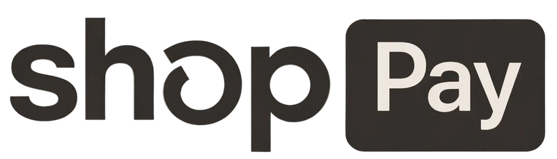 Shop Pay logo on a beige background