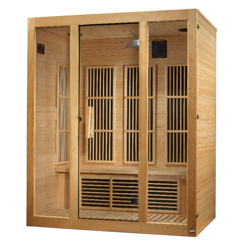 Maxxus “Bellevue” 3-Person Near Zero EMF FAR Infrared Sauna Full View 3