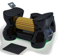 Load image into Gallery viewer, Corn on the cob holder with a smartphone on top, featuring the brand 'Roids'.
